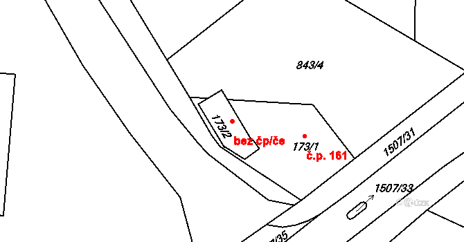 Holýšov 80299491 na parcele st. 173/2 v KÚ Holýšov, Katastrální mapa