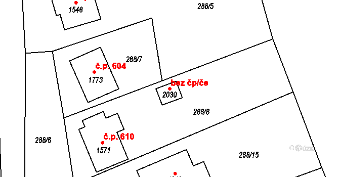 Kdyně 81187491 na parcele st. 2030 v KÚ Kdyně, Katastrální mapa
