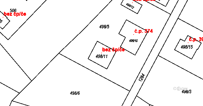 Hnojník 98071491 na parcele st. 498/11 v KÚ Hnojník, Katastrální mapa
