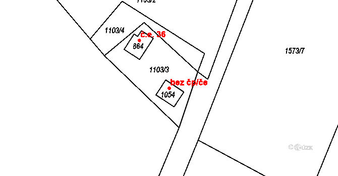 Bublava 99761491 na parcele st. 1054 v KÚ Bublava, Katastrální mapa
