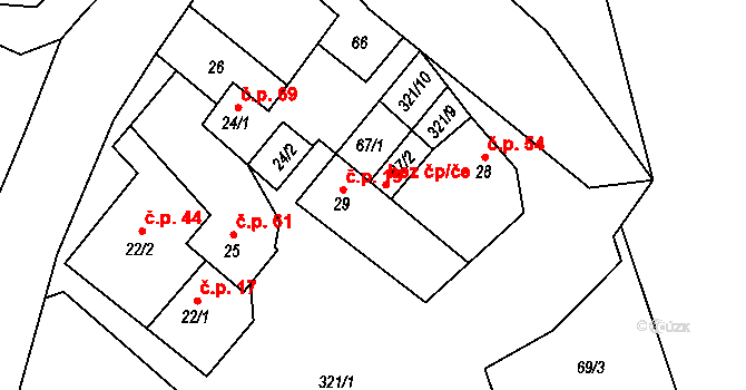 Doloplazy 13 na parcele st. 67/2 v KÚ Doloplazy, Katastrální mapa