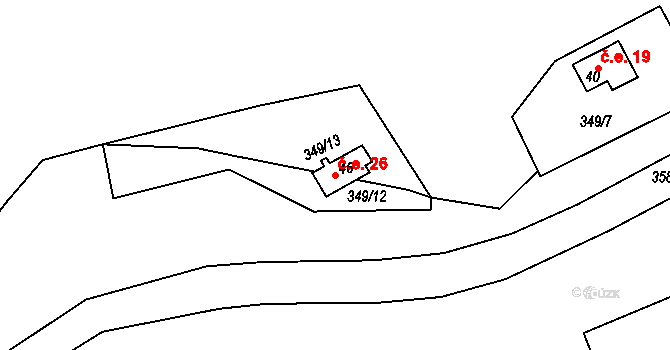 Vrtěžíř 26, Štěpánov nad Svratkou na parcele st. 46 v KÚ Vrtěžíř, Katastrální mapa