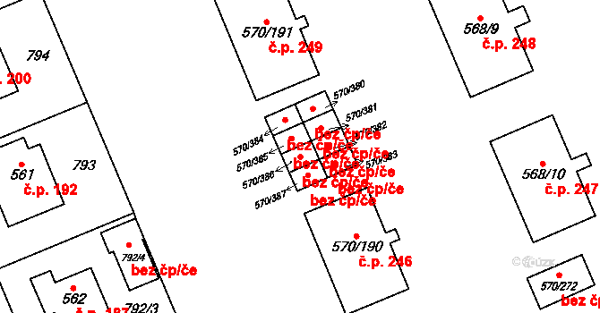 Žďár nad Sázavou 40776492 na parcele st. 570/386 v KÚ Zámek Žďár, Katastrální mapa