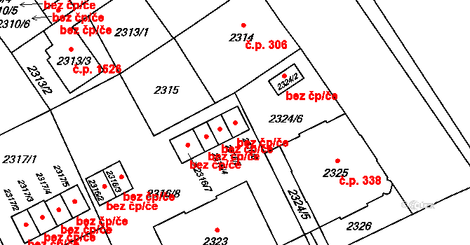 Opava 43779492 na parcele st. 2316/6 v KÚ Opava-Předměstí, Katastrální mapa