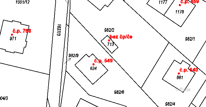 Luka nad Jihlavou 44520492 na parcele st. 713 v KÚ Luka nad Jihlavou, Katastrální mapa