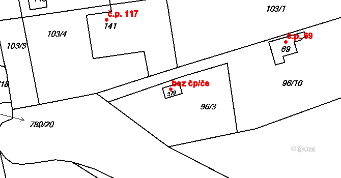 Neratovice 45440492 na parcele st. 379 v KÚ Mlékojedy u Neratovic, Katastrální mapa