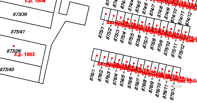 Nýřany 48929492 na parcele st. 876/1 v KÚ Nýřany, Katastrální mapa