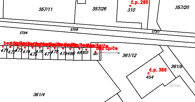 Dolní Poustevna 48941492 na parcele st. 597 v KÚ Dolní Poustevna, Katastrální mapa