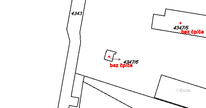 Veselí nad Lužnicí 49201492 na parcele st. 4347/6 v KÚ Veselí nad Lužnicí, Katastrální mapa