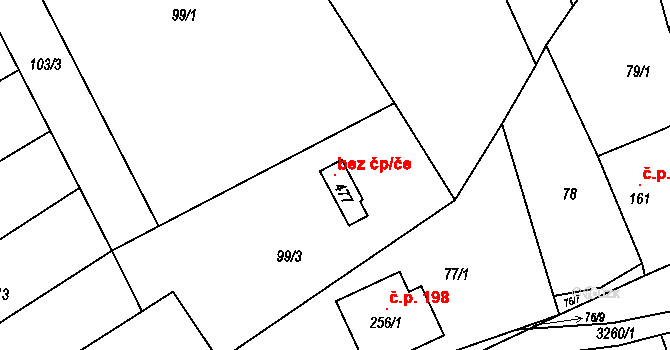 Olešnice 103339493 na parcele st. 477 v KÚ Olešnice u Trhových Svinů, Katastrální mapa