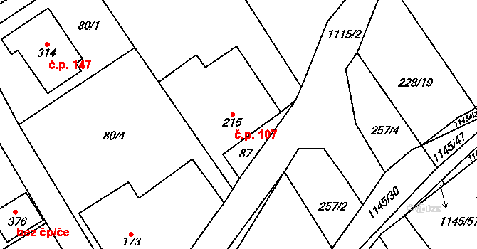 Rpety 139 na parcele st. 285 v KÚ Rpety, Katastrální mapa