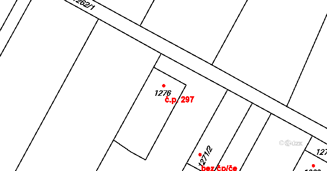 Pudlov 297, Bohumín na parcele st. 1276 v KÚ Pudlov, Katastrální mapa