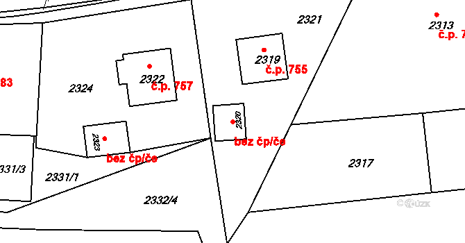 Rýmařov 40188493 na parcele st. 2320 v KÚ Rýmařov, Katastrální mapa