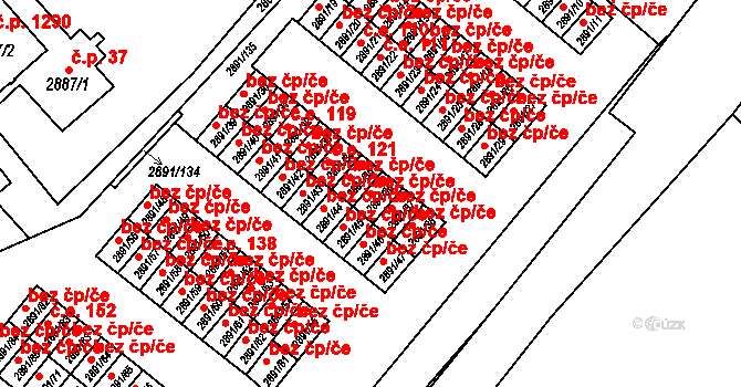 Orlová 43058493 na parcele st. 2891/36 v KÚ Poruba u Orlové, Katastrální mapa