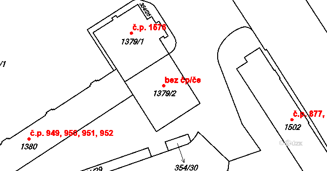 Ostrava 49441493 na parcele st. 1379/2 v KÚ Hrabůvka, Katastrální mapa