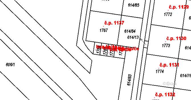 Neratovice 49522493 na parcele st. 1768 v KÚ Neratovice, Katastrální mapa