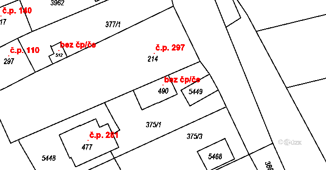 Kurdějov 101056494 na parcele st. 490 v KÚ Kurdějov, Katastrální mapa