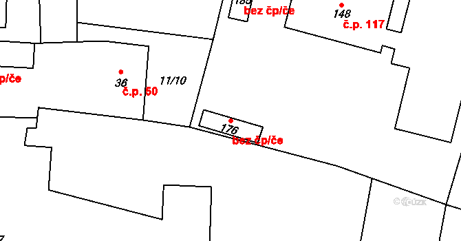 Zavidov 44450494 na parcele st. 176 v KÚ Zavidov, Katastrální mapa
