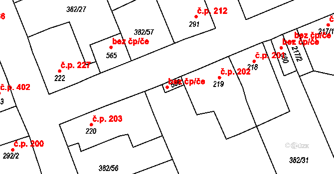 Rudná 45723494 na parcele st. 566 v KÚ Dušníky u Rudné, Katastrální mapa
