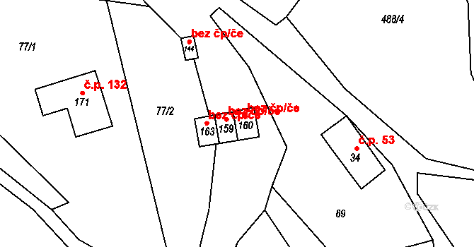Police nad Metují 46504494 na parcele st. 159 v KÚ Hlavňov, Katastrální mapa
