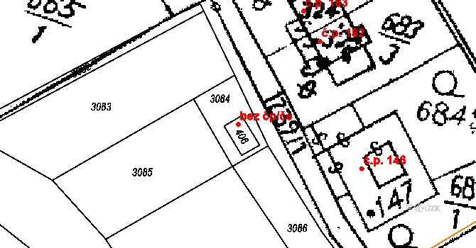 Opatovec 48570494 na parcele st. 406 v KÚ Opatovec, Katastrální mapa