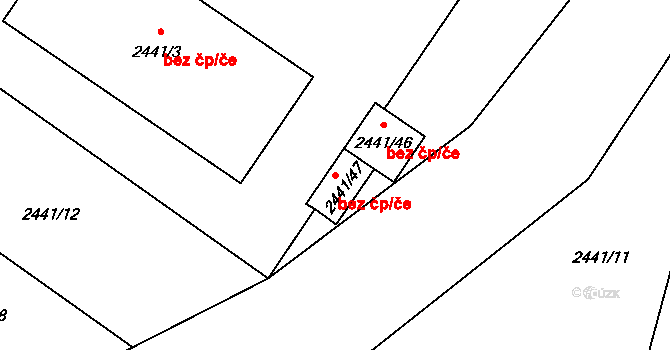Mohelnice 48732494 na parcele st. 2441/47 v KÚ Mohelnice, Katastrální mapa