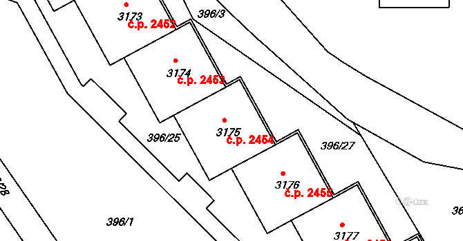 Brandýs nad Labem 2454, Brandýs nad Labem-Stará Boleslav na parcele st. 3175 v KÚ Brandýs nad Labem, Katastrální mapa