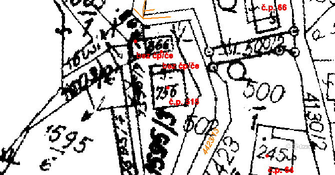 Dolní Dobrouč 515 na parcele st. 756 v KÚ Dolní Dobrouč, Katastrální mapa