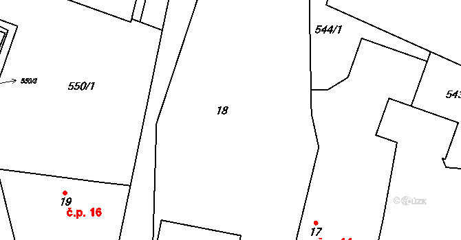 Tušovice 43, Katastrální mapa