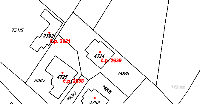 Dvůr Králové nad Labem 2639 na parcele st. 4724 v KÚ Dvůr Králové nad Labem, Katastrální mapa