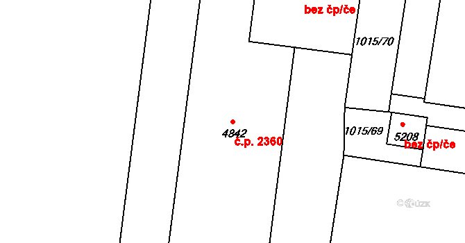 Blansko 2360 na parcele st. 4842 v KÚ Blansko, Katastrální mapa