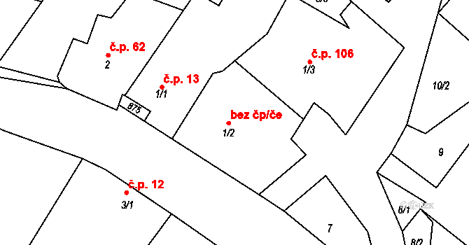 Ktová 38835495 na parcele st. 1/2 v KÚ Ktová, Katastrální mapa