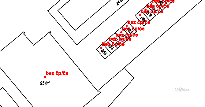 Třinec 42149495 na parcele st. 856 v KÚ Konská, Katastrální mapa