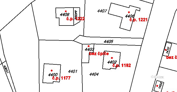 Jirkov 42850495 na parcele st. 4403 v KÚ Jirkov, Katastrální mapa