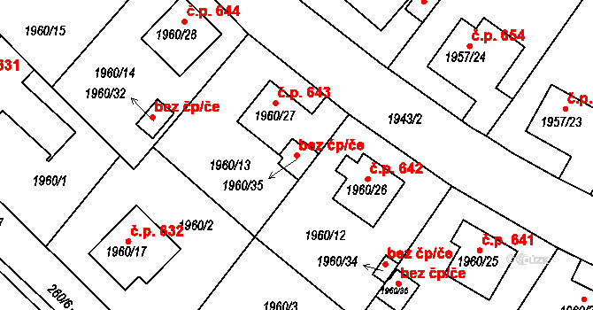 Semily 43509495 na parcele st. 1960/35 v KÚ Semily, Katastrální mapa
