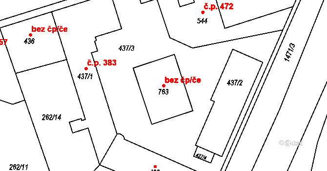 Libáň 45986495 na parcele st. 763 v KÚ Libáň, Katastrální mapa