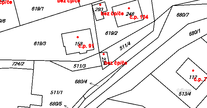 Rodvínov 47560495 na parcele st. 234 v KÚ Rodvínov, Katastrální mapa