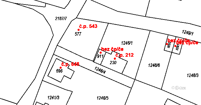 Bublava 49863495 na parcele st. 911 v KÚ Bublava, Katastrální mapa