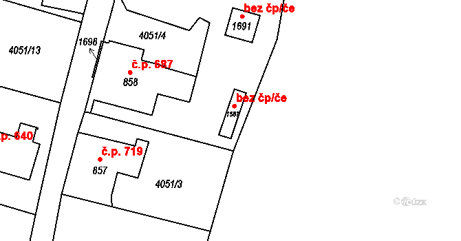 Mikulášovice 54427495 na parcele st. 1587 v KÚ Mikulášovice, Katastrální mapa