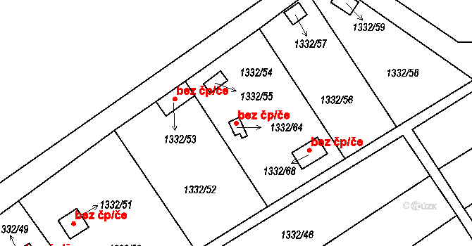 Proboštov 95194495 na parcele st. 1332/54 v KÚ Proboštov u Teplic, Katastrální mapa