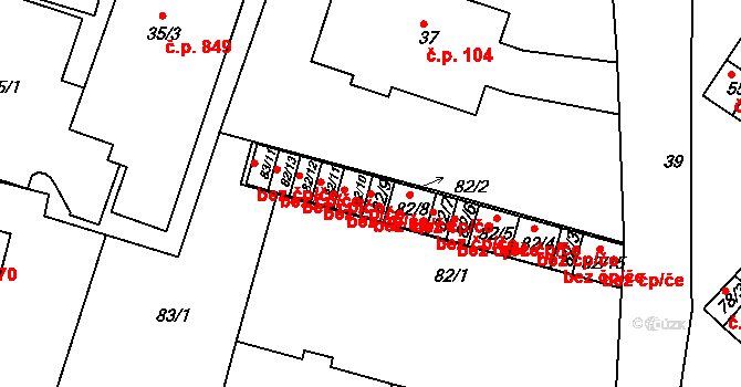 Klášterec nad Ohří 39121496 na parcele st. 82/9 v KÚ Miřetice u Klášterce nad Ohří, Katastrální mapa