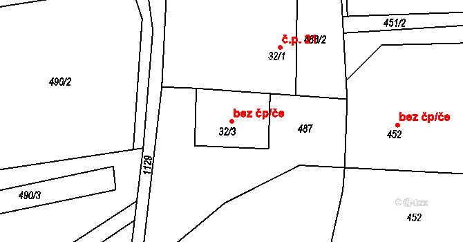 Lidmaň 39260496 na parcele st. 32/3 v KÚ Lidmaň, Katastrální mapa