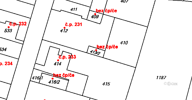 Drásov 39827496 na parcele st. 413/2 v KÚ Drásov, Katastrální mapa