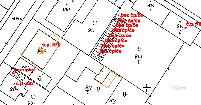 Poděbrady 40034496 na parcele st. 913/16 v KÚ Poděbrady, Katastrální mapa