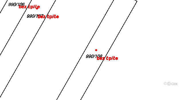 Bochoř 43813496 na parcele st. 990/108 v KÚ Bochoř, Katastrální mapa