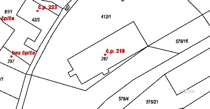 Jeníkov 45068496 na parcele st. 267 v KÚ Oldřichov u Duchcova, Katastrální mapa