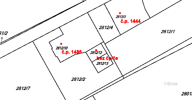 Karviná 48158496 na parcele st. 2812/12 v KÚ Karviná-město, Katastrální mapa