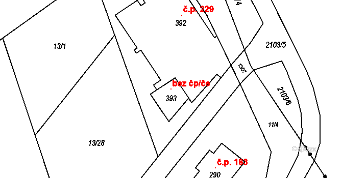 Trutnov 121025497 na parcele st. 393 v KÚ Volanov, Katastrální mapa