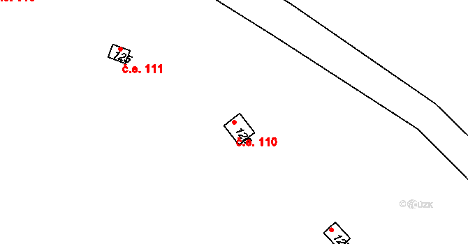 Teletín 110, Krňany na parcele st. 126 v KÚ Teletín, Katastrální mapa