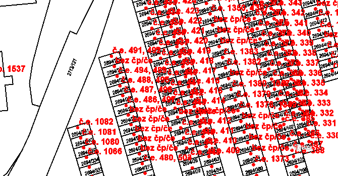 Pelhřimov 441 na parcele st. 2694/20 v KÚ Pelhřimov, Katastrální mapa